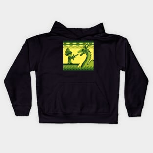 Hero and the sea serpent Kids Hoodie